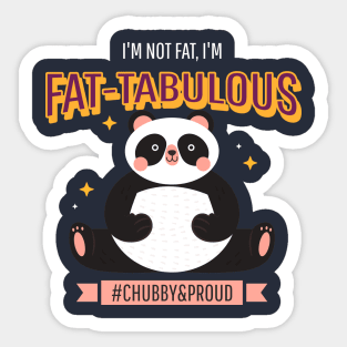 Fat-Tabulous Panda Bear Sticker